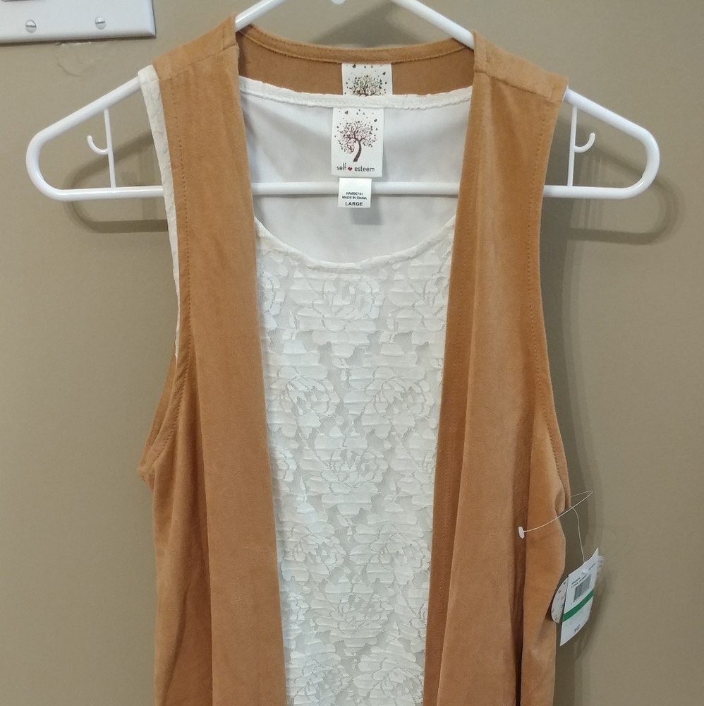 Self esteem size large tank top and vest combo